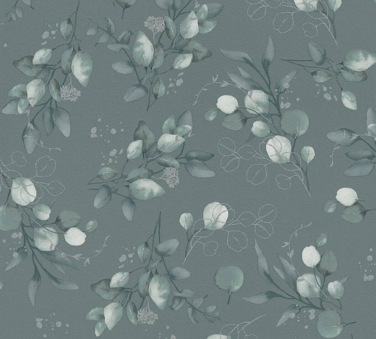 A.S.Creation Vliestapete silber grün B/H/D: ca. 53x1005x8,3 cm