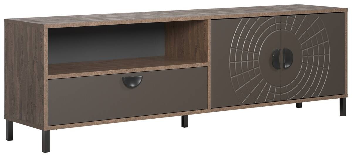 Lowboard Fusion Eiche dunkel Nachbildung bronze Optik B/H/T: ca. 183x55x40 cm