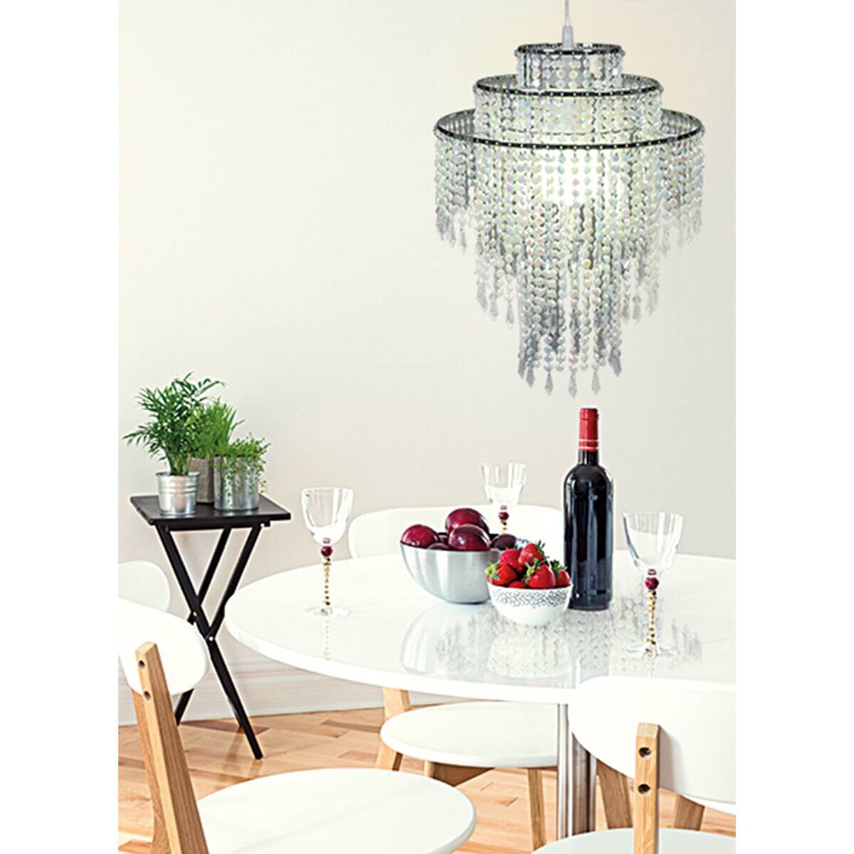 Näve Leuchten Pendelleuchte 7013831 transparent Metall Kunststoff B/H/T: ca. 32x43x32 cm E27 1 Brennstellen