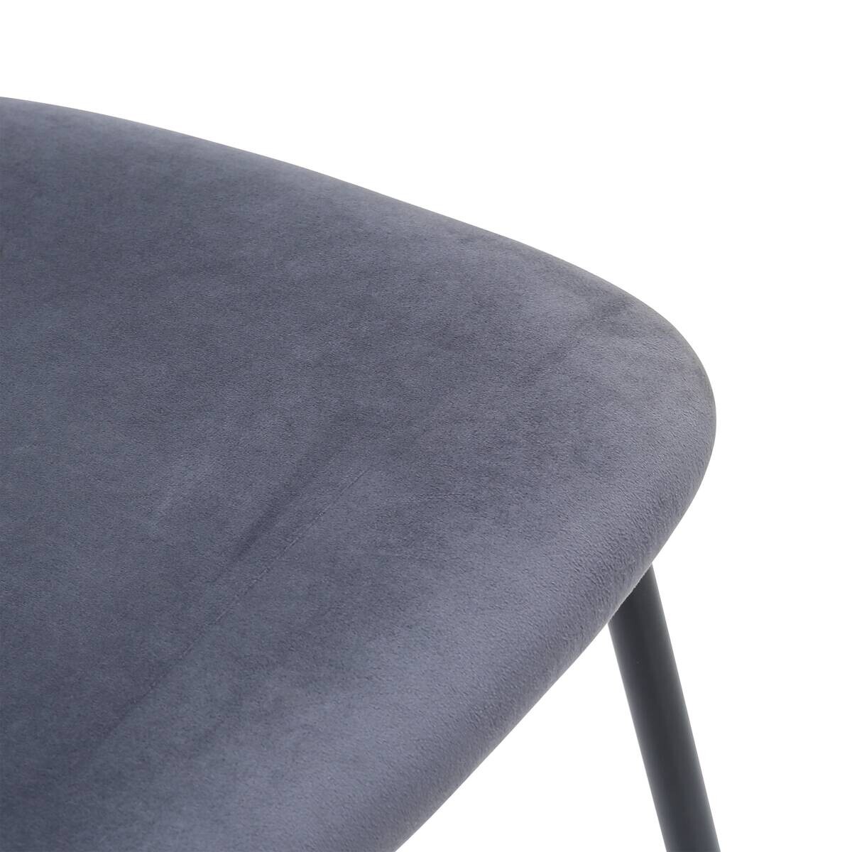 Barhocker MIKA grau Samt B/H/T: ca. 48,5x111x50 cm