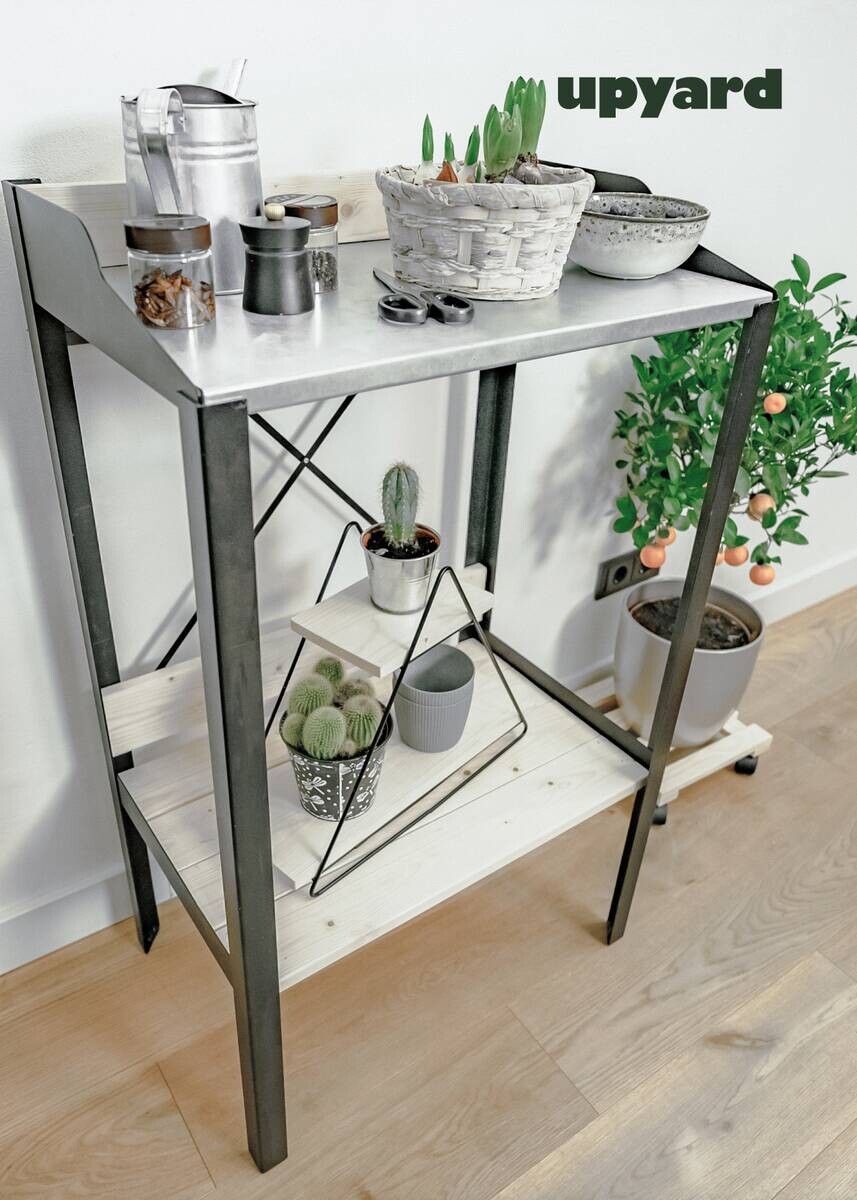 UPYARD Pflanztisch MODERN natur B/H/L: ca. 39x92x80 cm