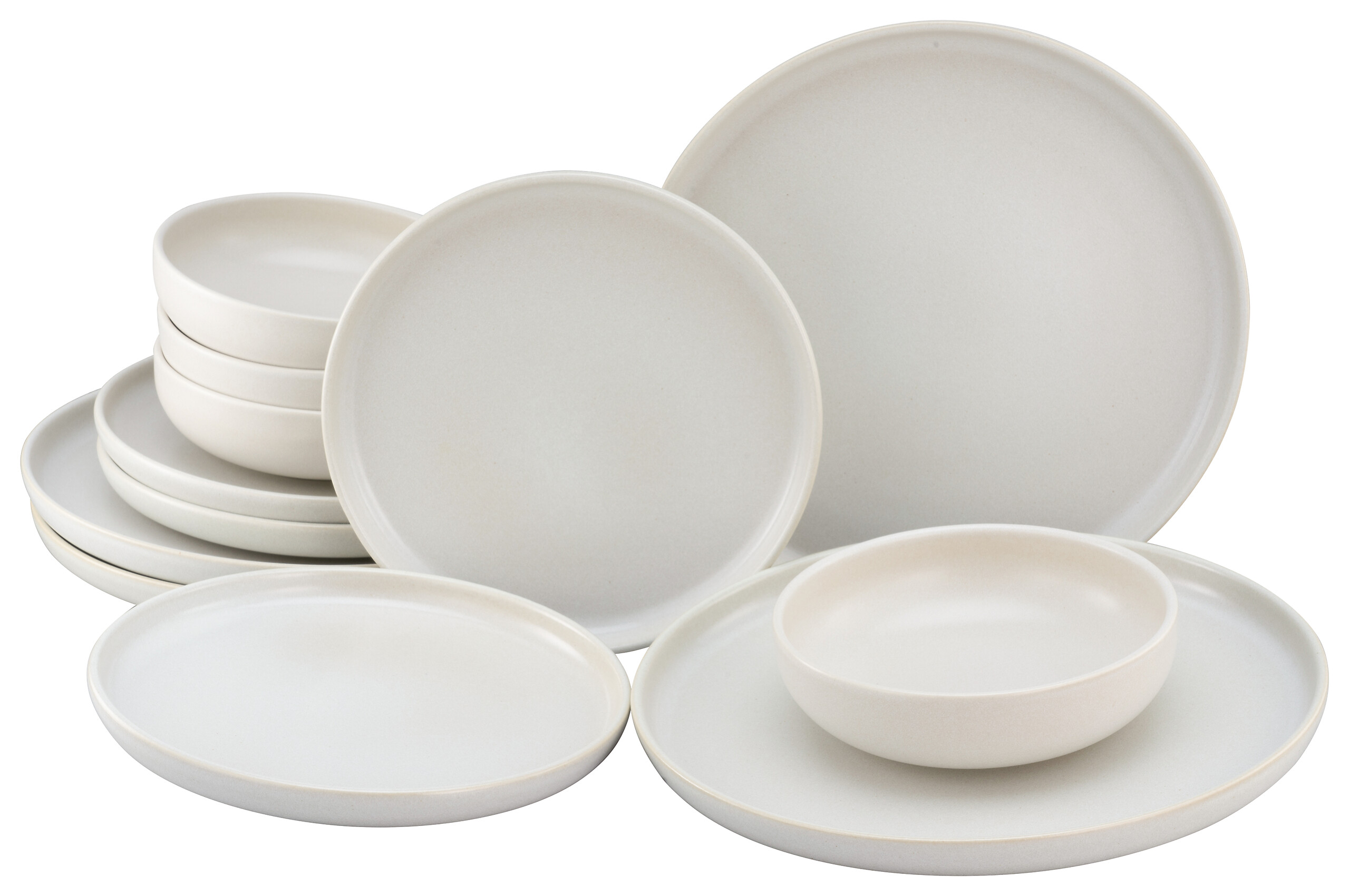 CreaTable Tafelservice Uno offwhite Steinzeug 12 tlg. CreaTable Tafelservice Uno offwhite Steinzeug 12 tlg.