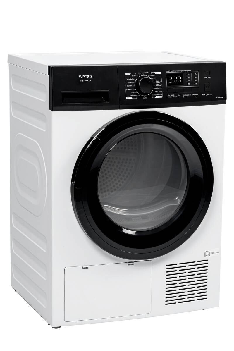 POCOline Wärmepumpentrockner WPT8D weiß B/H/T: ca. 60x85x60 cm ca. 8 kg