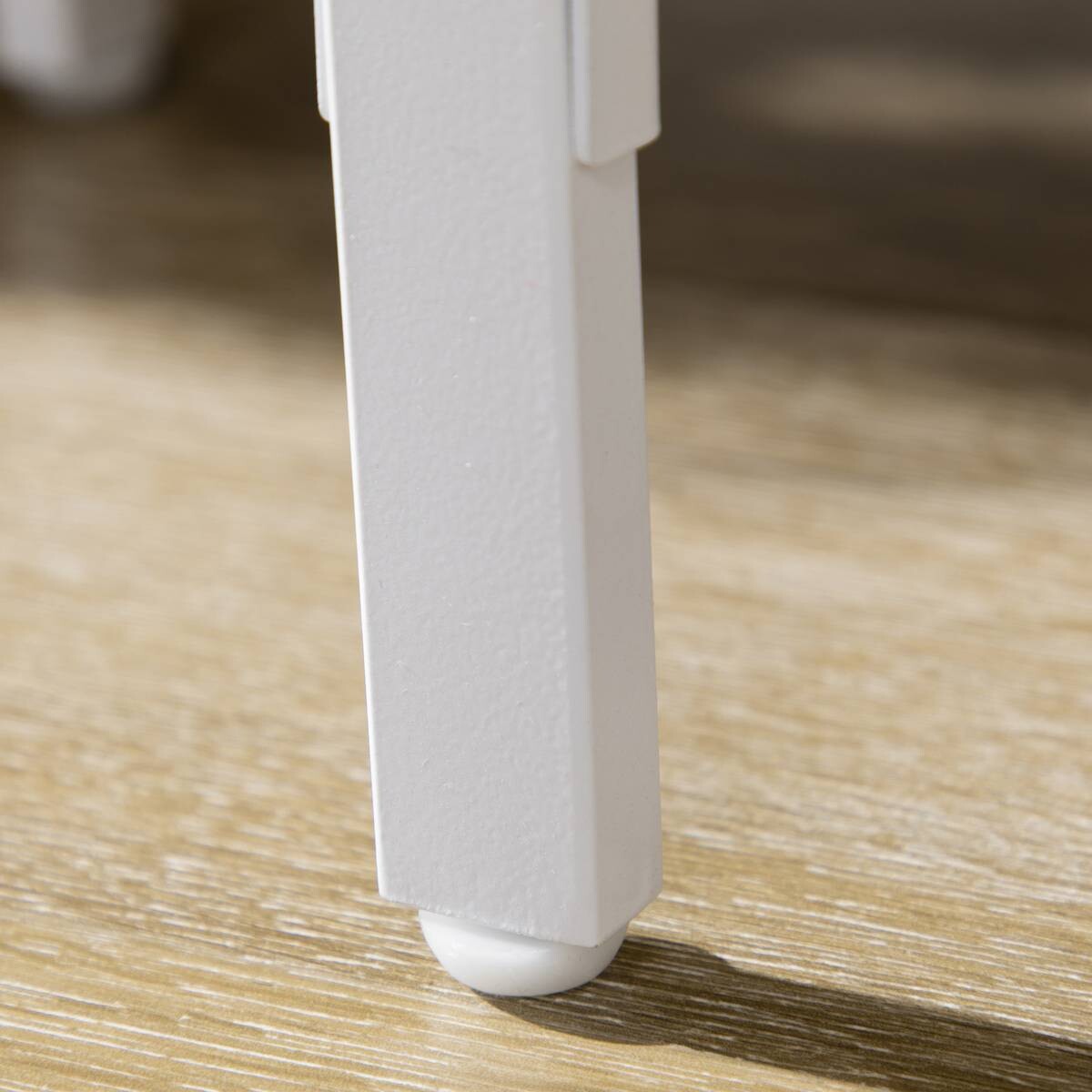 HOMCOM Stehleuchte cremeweiß Stahl Polyester Bambus B/H/T: ca. 39,5x162x43 cm