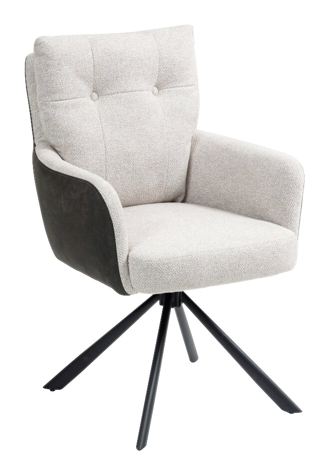 Drehstuhl Lecce beige Microfaser