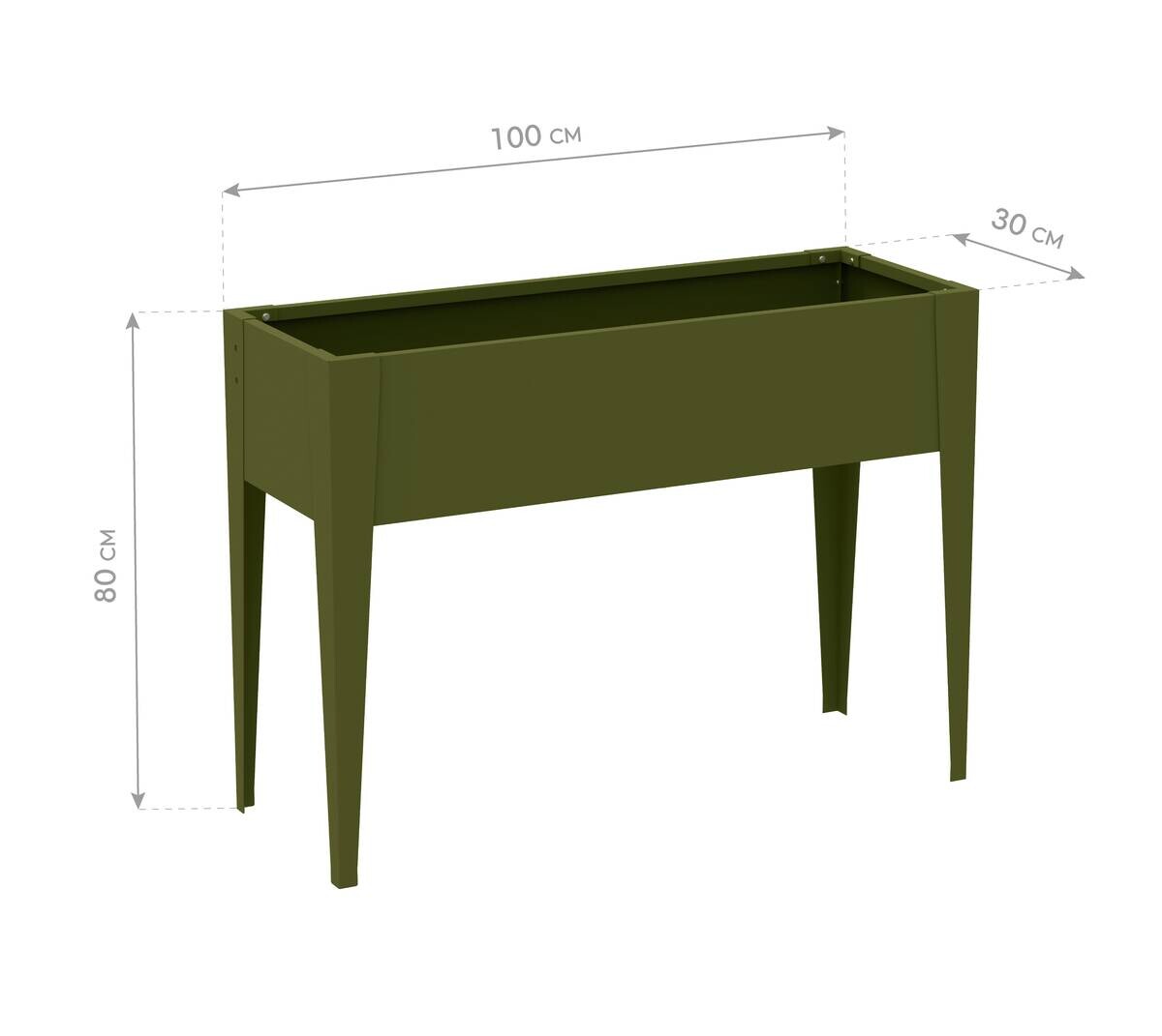 Westmann Hochbeet Vedura olive Stahl B/H/L: ca. 100x80x30 cm