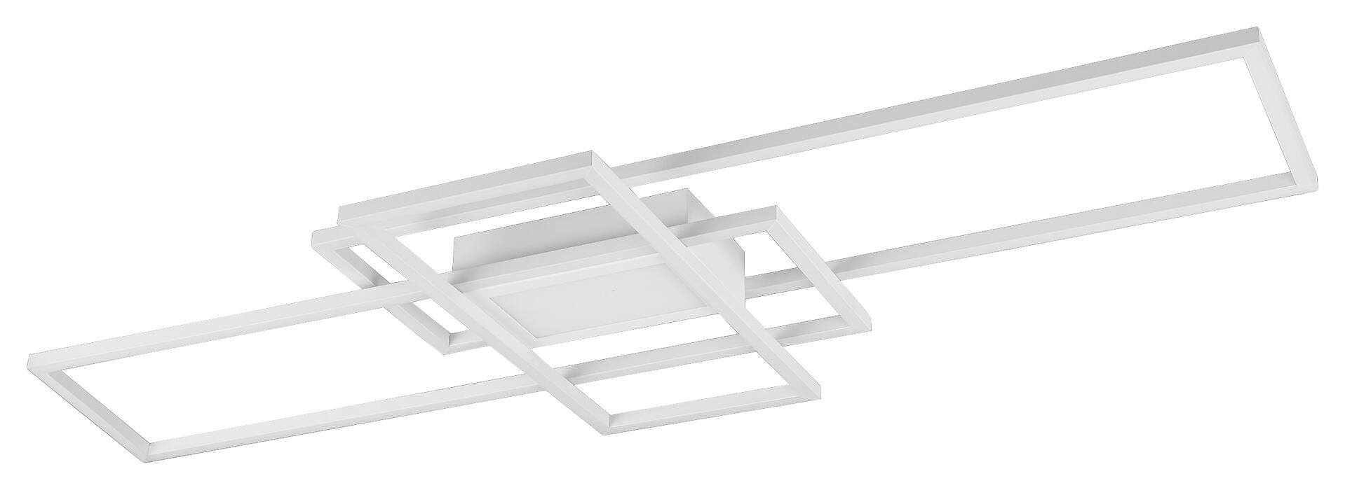 TRIO Deckenleuchte Irvine weiß Metall B/H/L: ca. 42x6x105 cm