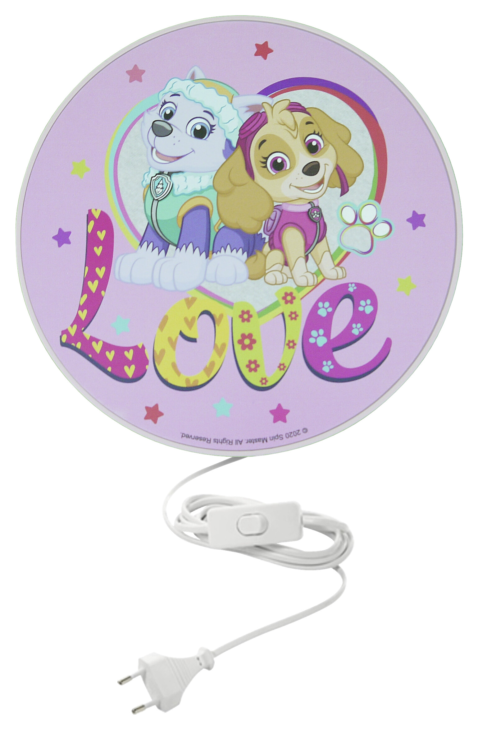 Niermann Kinderwandleuchte Pawsitive Pups rosa Kunststoff D: ca. 25 cm E14 1 Brennstellen