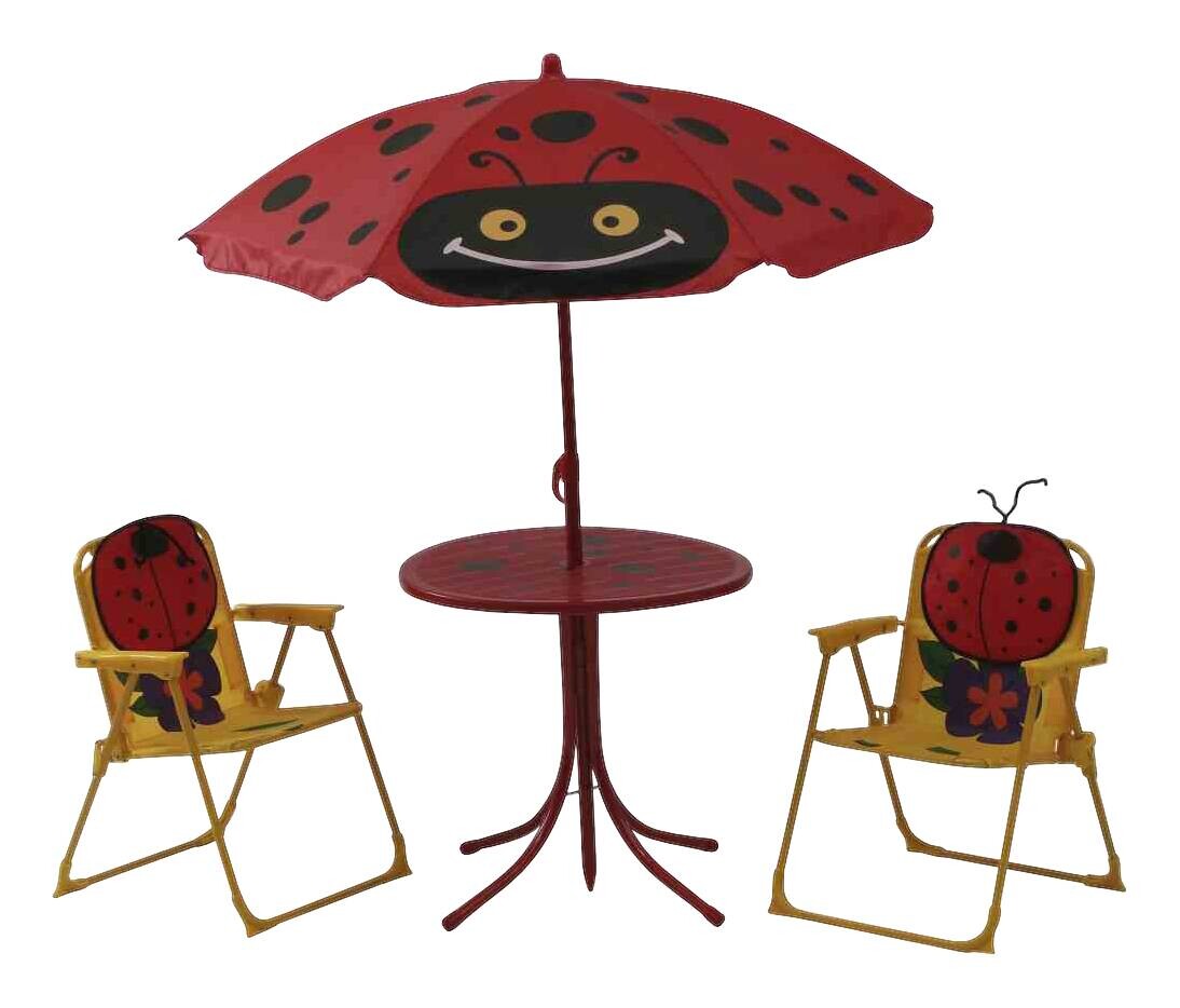 Gardamo Kinder-Sitzgarnitur MARIE rot Stahl