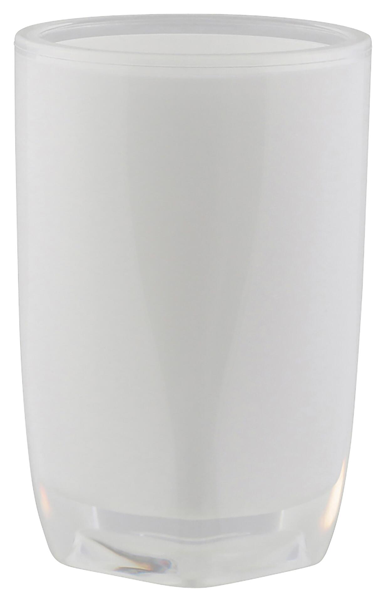 Axentia Zahnputzbecher Graz weiß Kunststoff H/D: ca. 11,5x7,5 cm