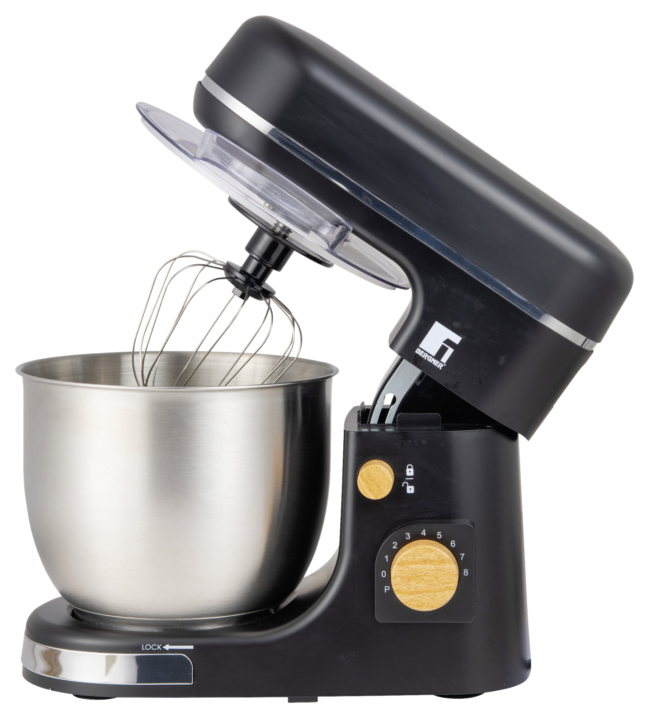 BERGNER Standmixer silber schwarz Edelstahl B/H/L: ca. 23x33,7x38 cm