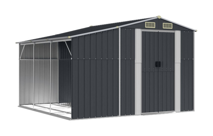 vidaXL Gartenhaus anthrazit B/H/T: ca. 277x179x179 cm