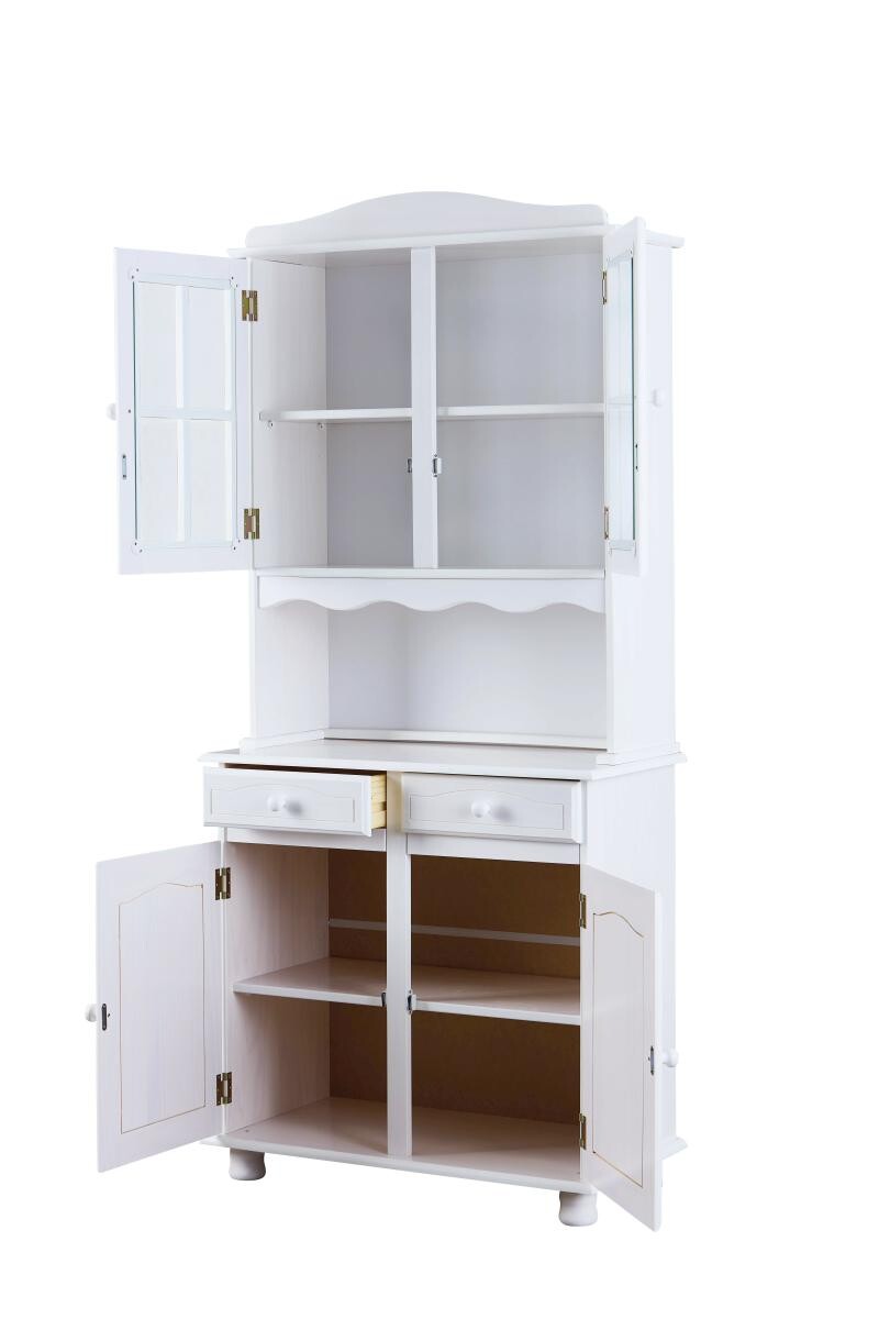 Vitrine Valencia weiß lackiert Kiefer B/H/T: ca. 88x198x43 cm