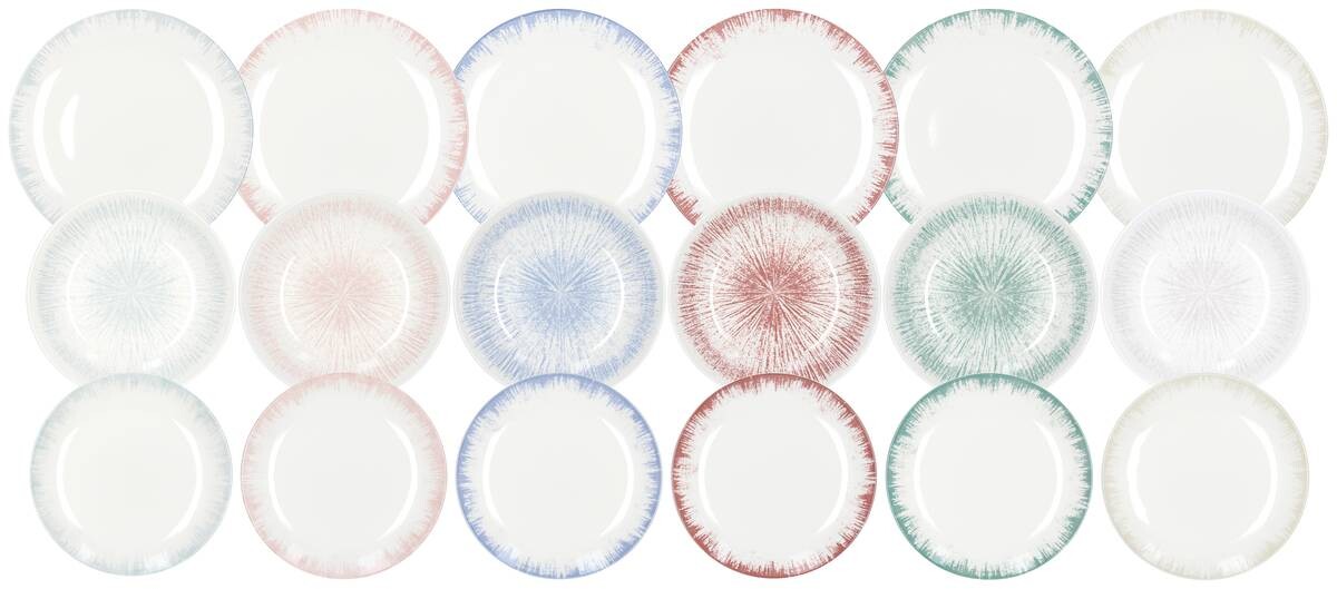 TOGNANA Tafelservice Madison Lucille bunt Porzellan 18 tlg.