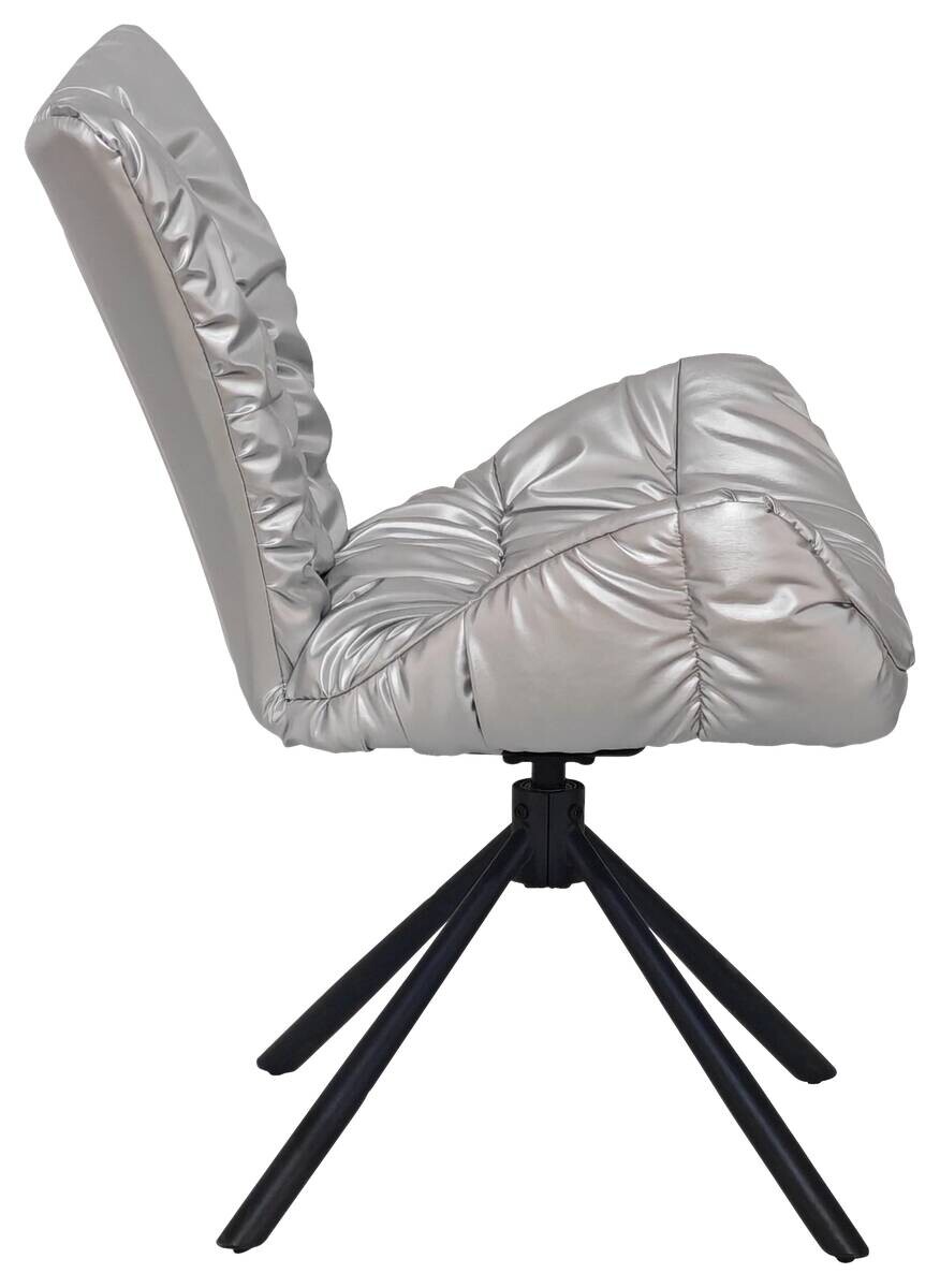 Drehstuhl Brest silber Kunstleder Nylon B/T: ca. 67x65 cm