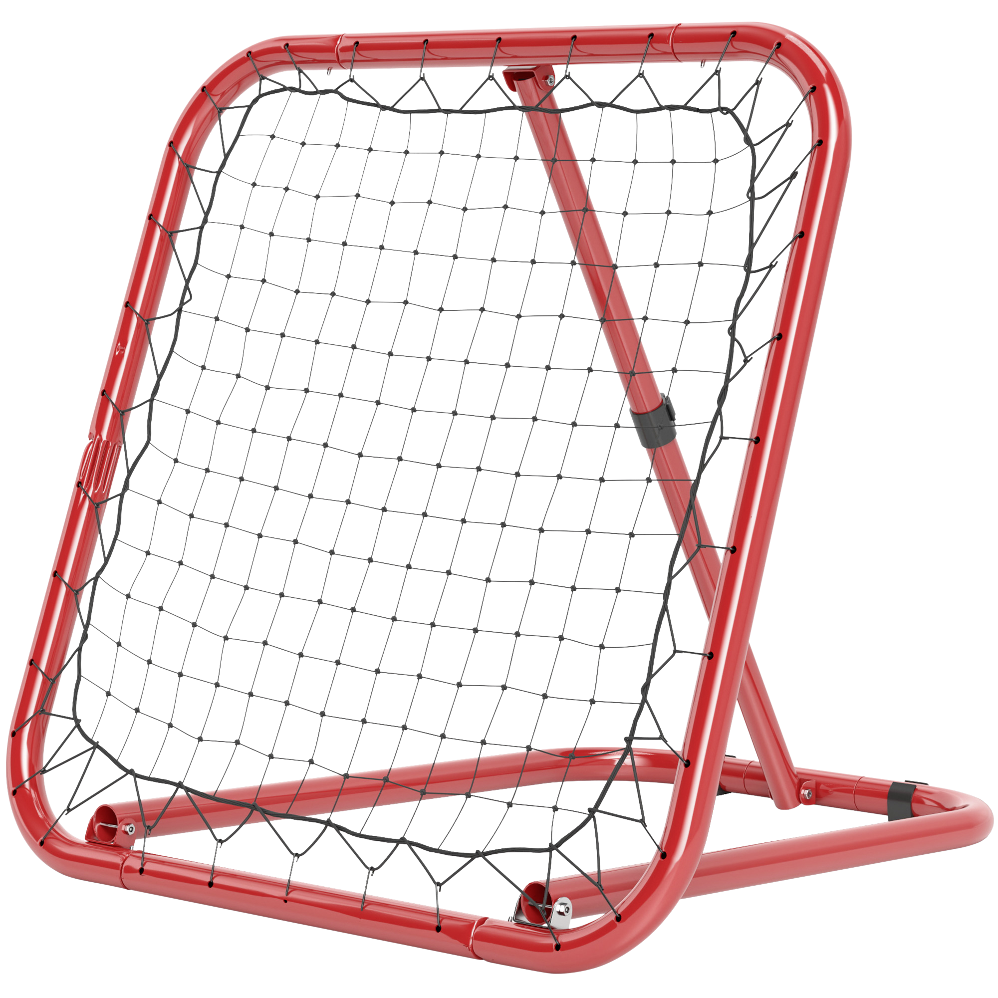 HOMCOM Fußball Rebounder rot Polyethylen B/H/L: ca. 84x75x78 cm