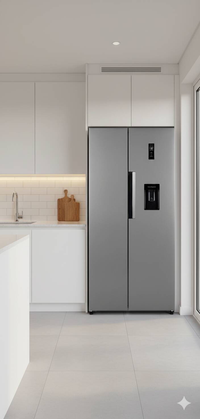 POCOline Side-by-Side 179-444 ESIWDD silber B/H/T: ca. 83x179x61 cm