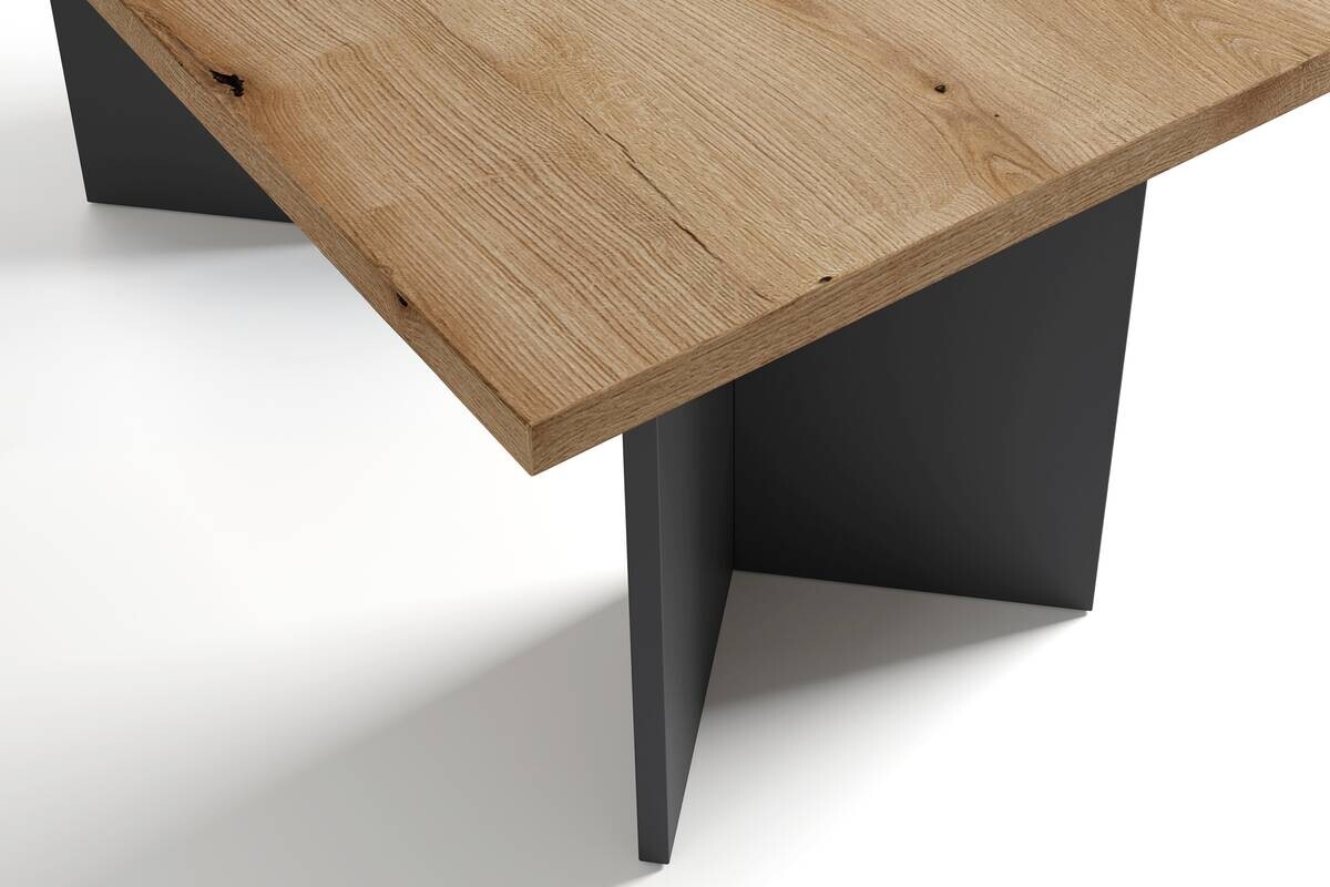 Tisch MARTEN Eiche anthrazit B/H/T: ca. 160x90x75,5 cm