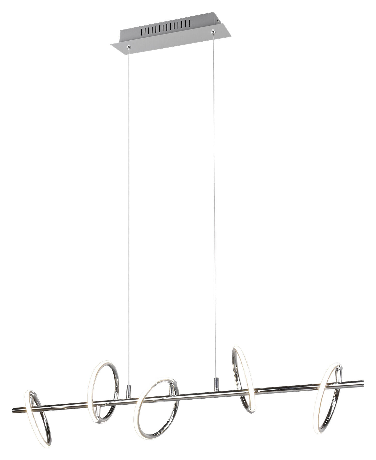 Reality Pendelleuchte Aro Chrom Metall Kunststoff B/H/T: ca. 90x150x17 cm