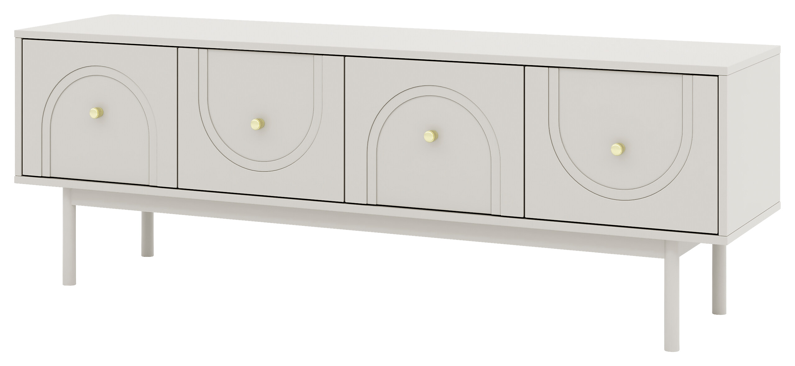 Lowboard MAZOMA Eiche Kaschmirgrau Nachbildung gold Optik B/H/T: ca. 154x53,5x39 cm