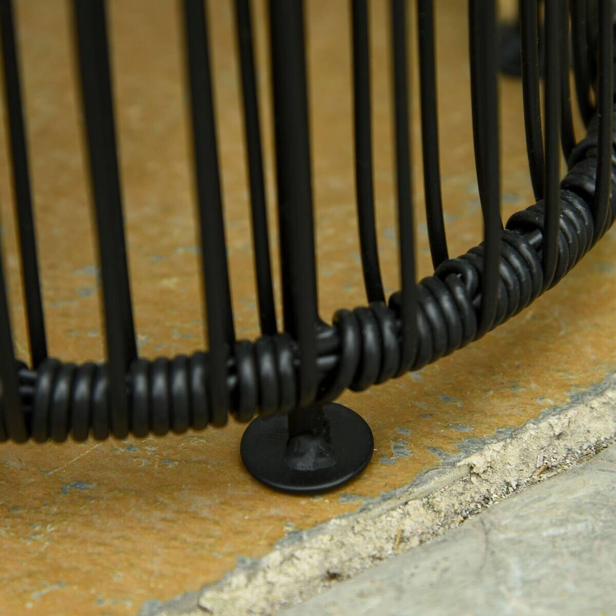 Solarleuchte schwarz Stahl Polyester Kunststoff B/H/L: ca. 21,5x61x21,5 cm