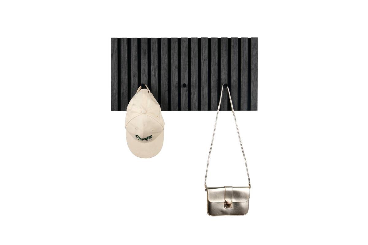 Wandgarderobe Grace schwarz B/H/T: ca. 60x30x7 cm