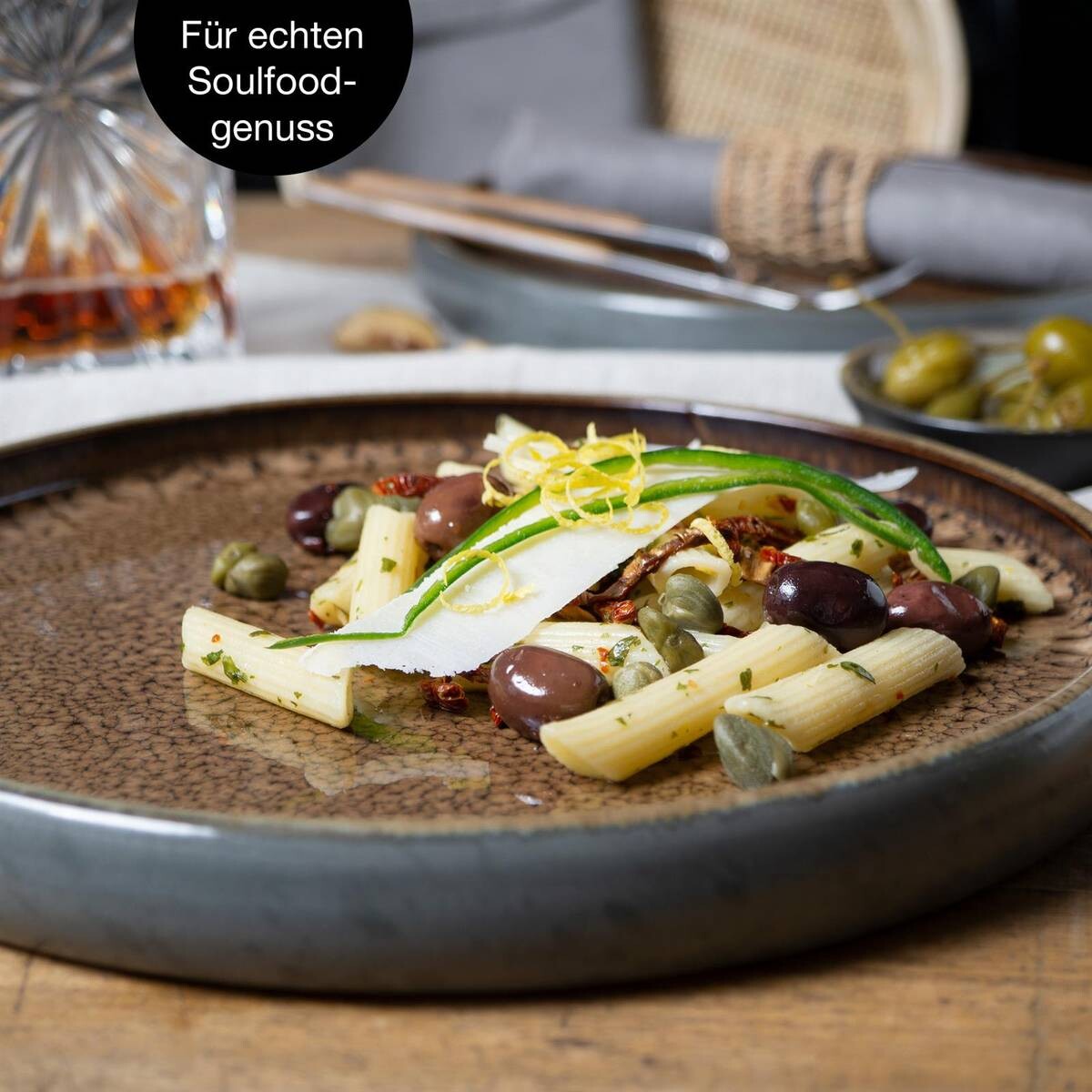 Moritz & Moritz Essteller flach beige Steinzeug D: ca. 27,5 cm