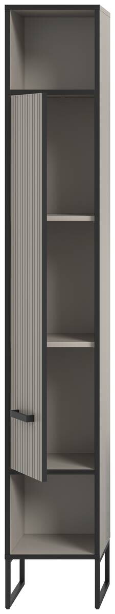 Badhochschrank BAGNO schwarz Kaschmirgrau Nachbildung B/H/T: ca. 30x192x32 cm