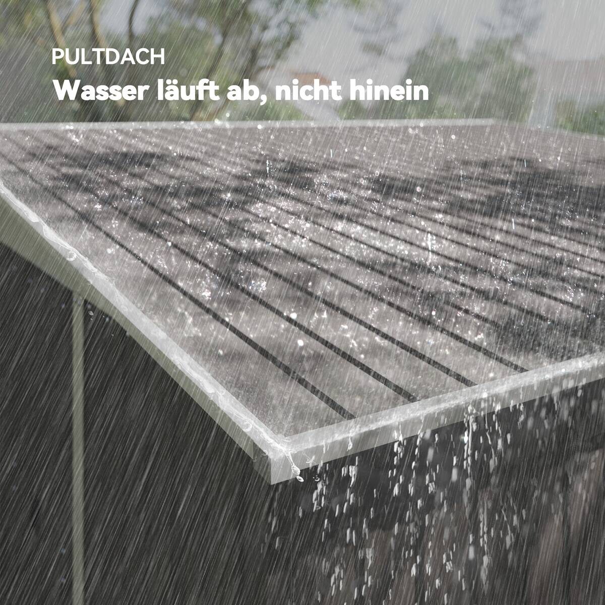 Outsunny Gartenschuppen grau Stahl B/H/L: ca. 345x201x280 cm