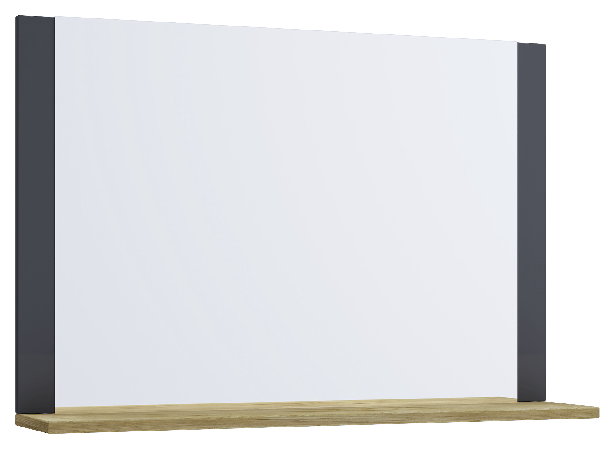 VCM Möbel Wandspiegel Lendas anthrazit Eiche Honig Nachbildung Holzwerkstoff B/H/T: ca. 80x65x17 cm