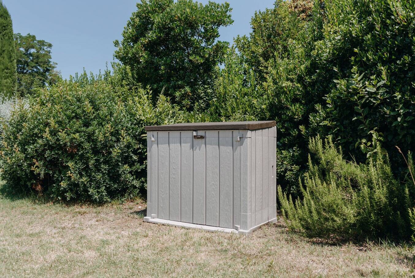 Toomax Mülltonnenbox Stora Way taupe B/H/L: ca. 111x74,5x129,5 cm