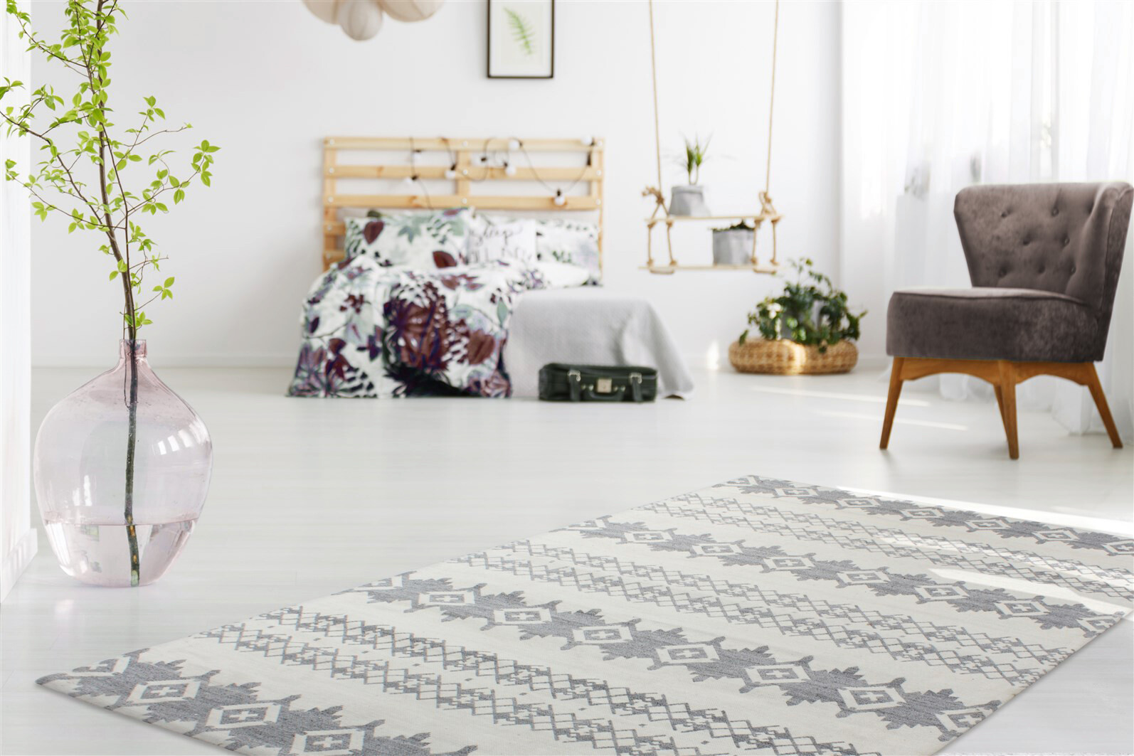 Kayoom Kurzflorteppich Mirage 410 grau B/L: ca. 80x150 cm