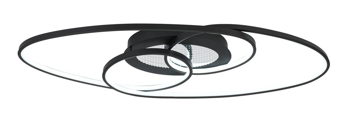 Nolo LED-Deckenleuchte Flow schwarz Metall B/H/L: ca. 30x7,5x85 cm