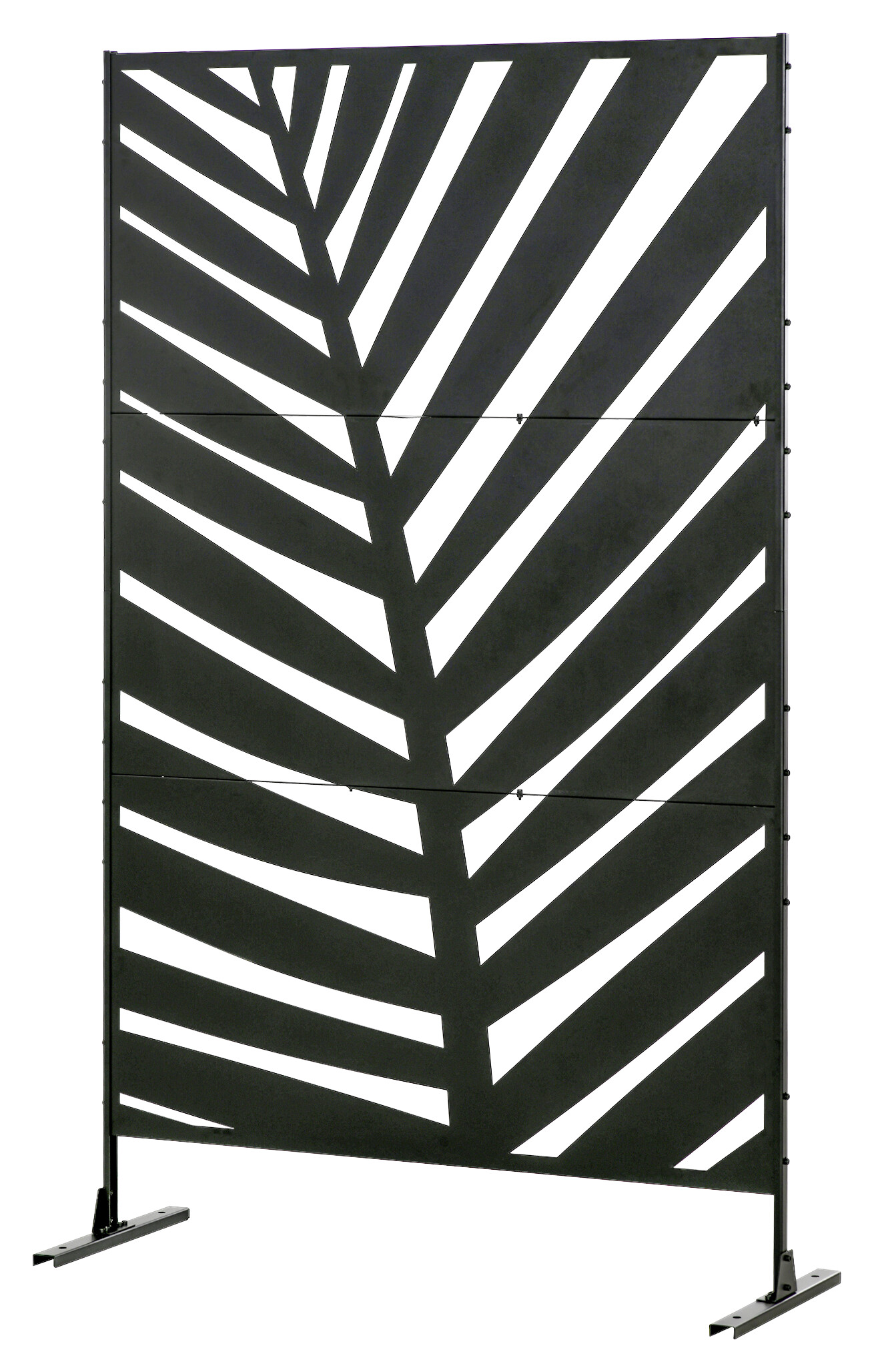 Outsunny Sichtschutz schwarz Stahl B/H/L: ca. 45x198x122 cm