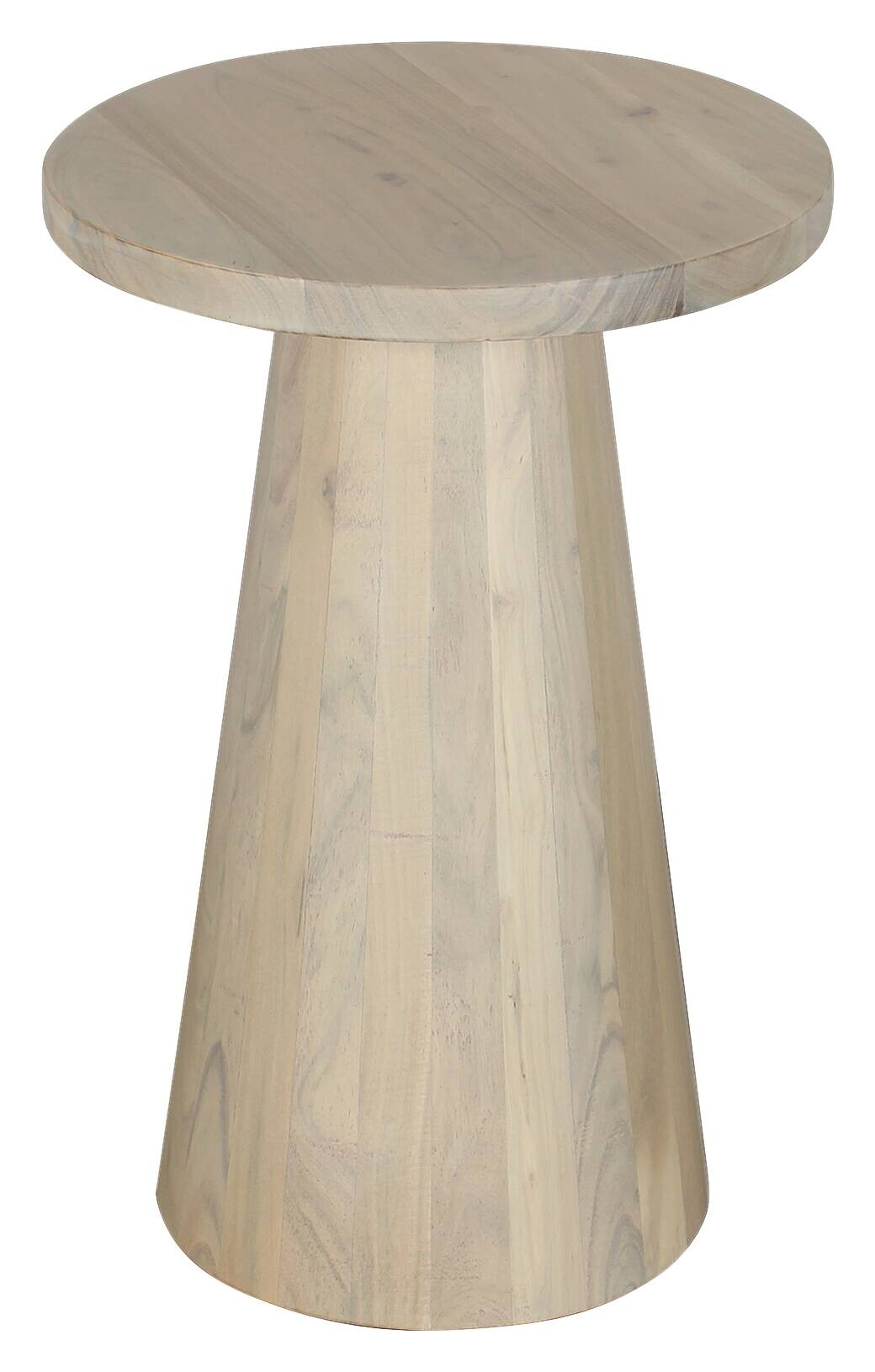 Beistelltisch CONE weiß gekälkt Akazie H/D: ca. 60x35 cm