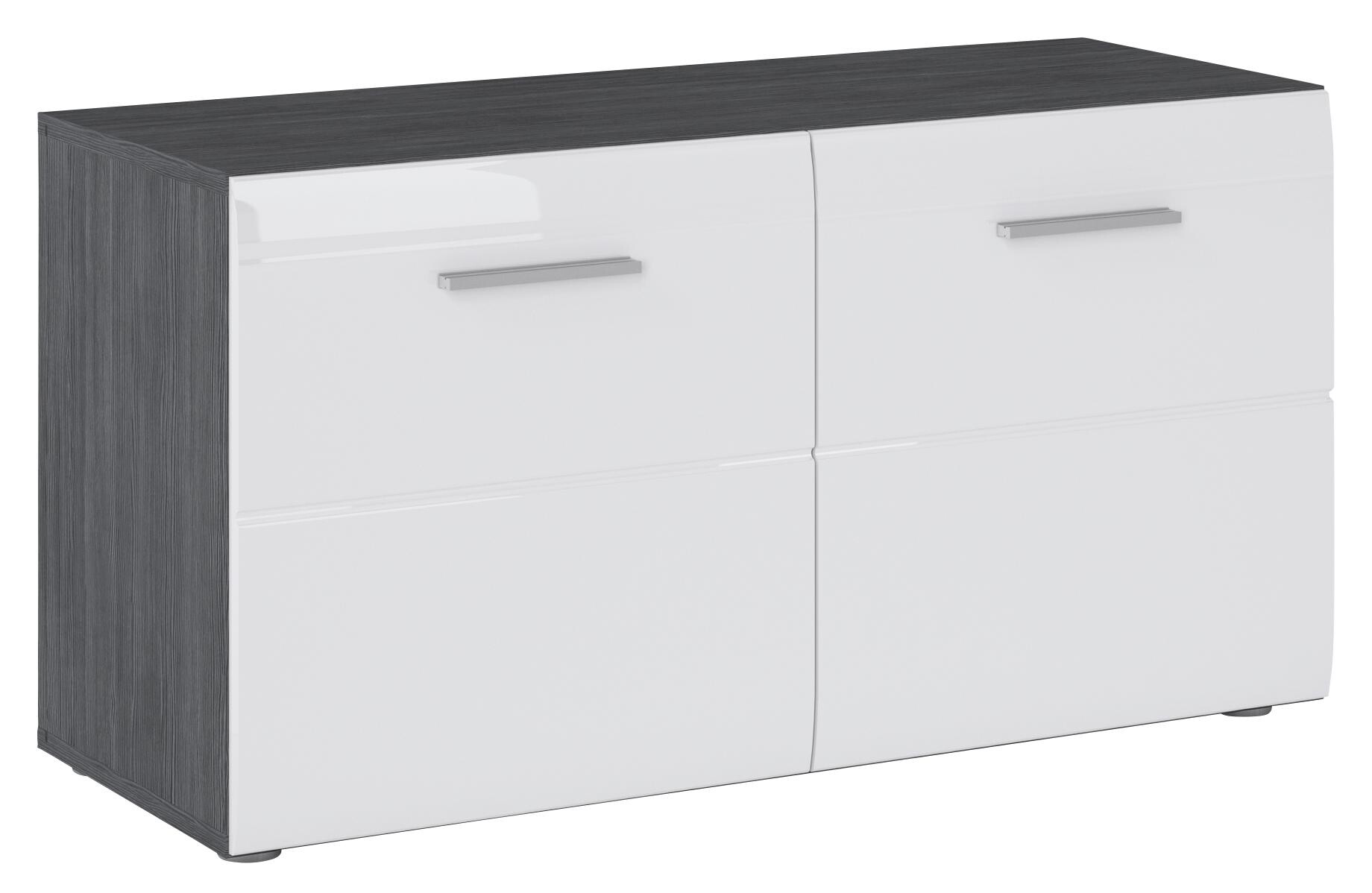 Sitzbank Salve Rauchsilber Nachbildung weiß Hochglanz B/H/T: ca. 90x48x35 cm