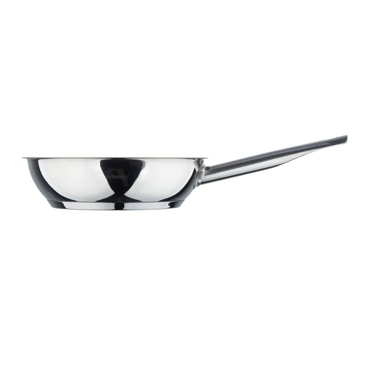 BERGNER Frypan-Set GOURMET silber Edelstahl B/H/L: ca. 26,5x16,3x48 cm