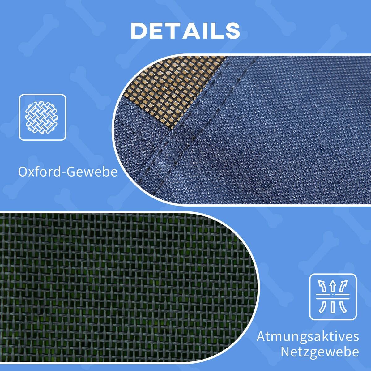 PawHut Hunde-Zubehör dunkelblau Edelstahl B/H/L: ca. 46x61x62 cm