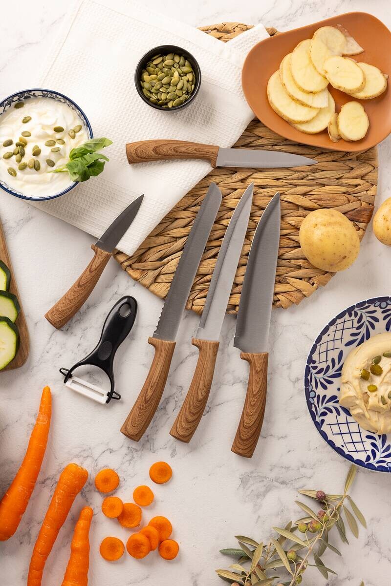 SAN IGNACIO Messerset ACACIA silber Edelstahl 6 tlg.