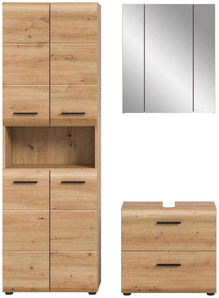 Badezimmer-Set Ice Artisan Oak Nachbildung B/H/T: ca. 135x185x30 cm