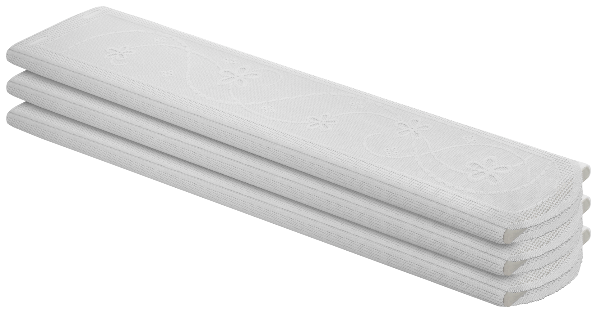 Scheibengardinen-Meterware weiß H: ca. 75 cm