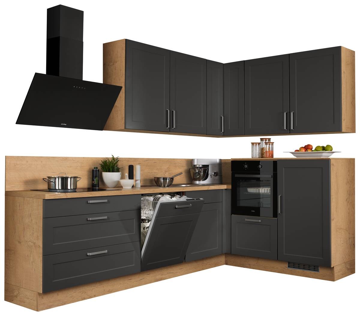 Impuls Winkelküche IP4250 Graphit B/T: ca. 285x185 cm