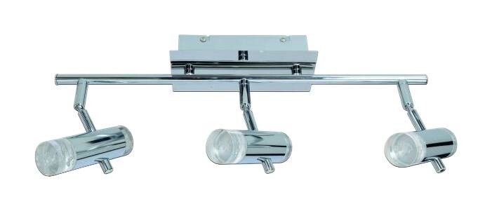 Näve Leuchten LED Deckenleuchte NV1236042 Chrom Metall Kunststoff B/H/T: ca. 9x17x46 cm 3 Brennstellen