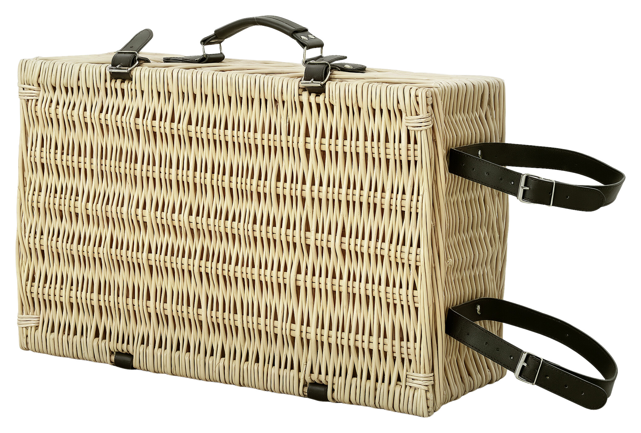 Outsunny Picknickkorb Holzoptik Keramik B/H/L: ca. 34x20x54 cm