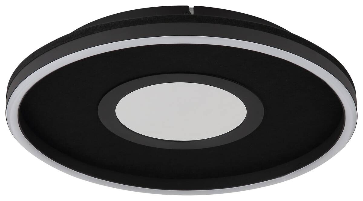 GLOBO Deckenleuchte Opal transparent mattschwarz Aluminium Metall H/D: ca. 6,3x39,7 cm 1 Brennstellen