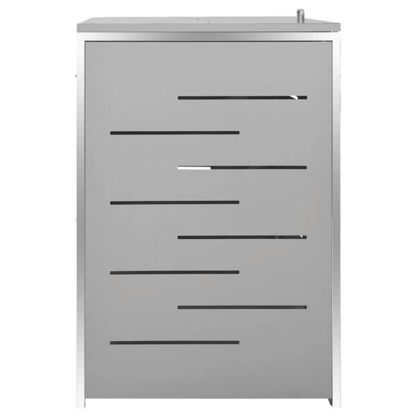 vidaXL Mülltonnenbox grau