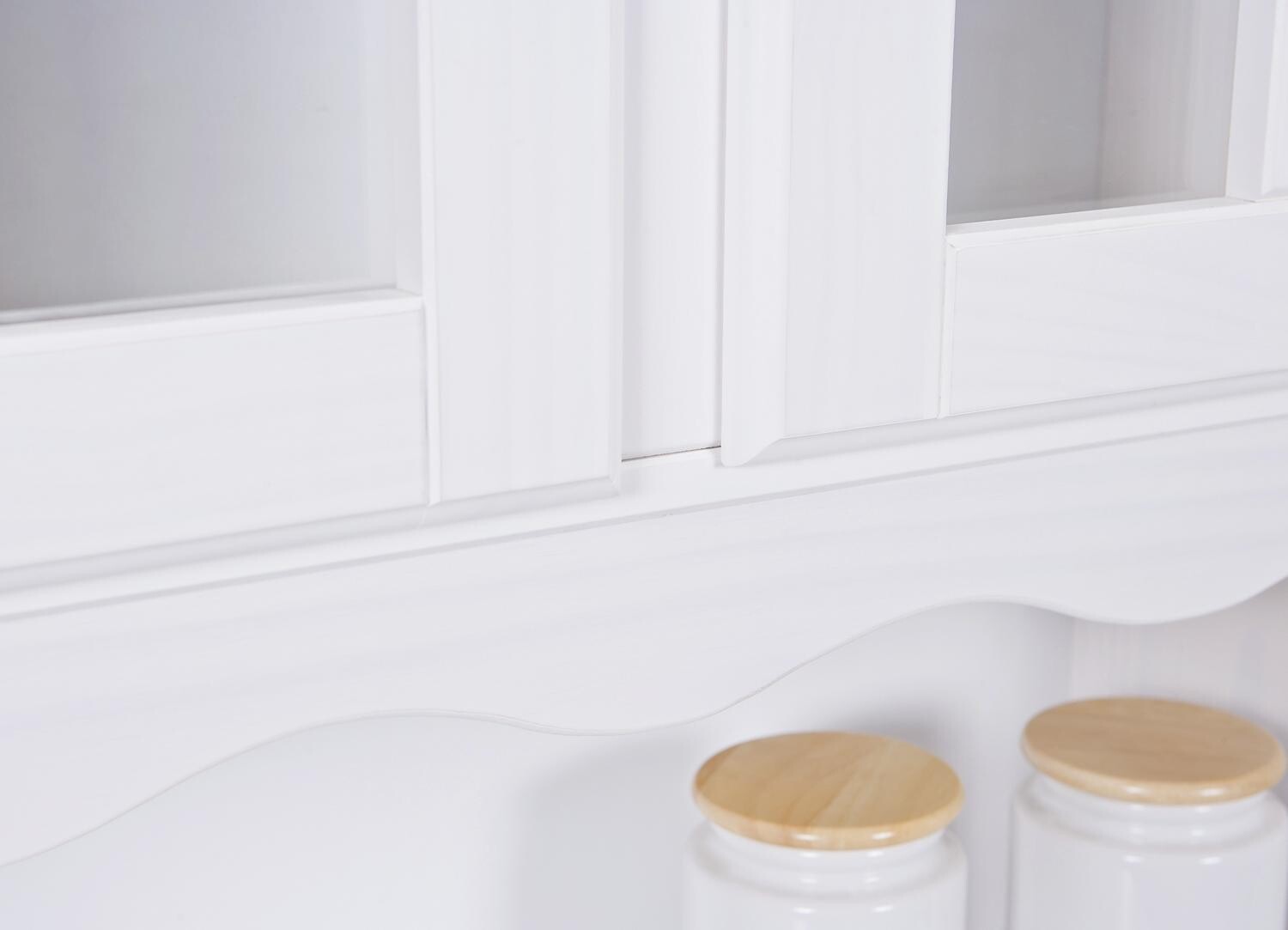 Vitrine Valencia weiß lackiert Kiefer B/H/T: ca. 88x198x43 cm