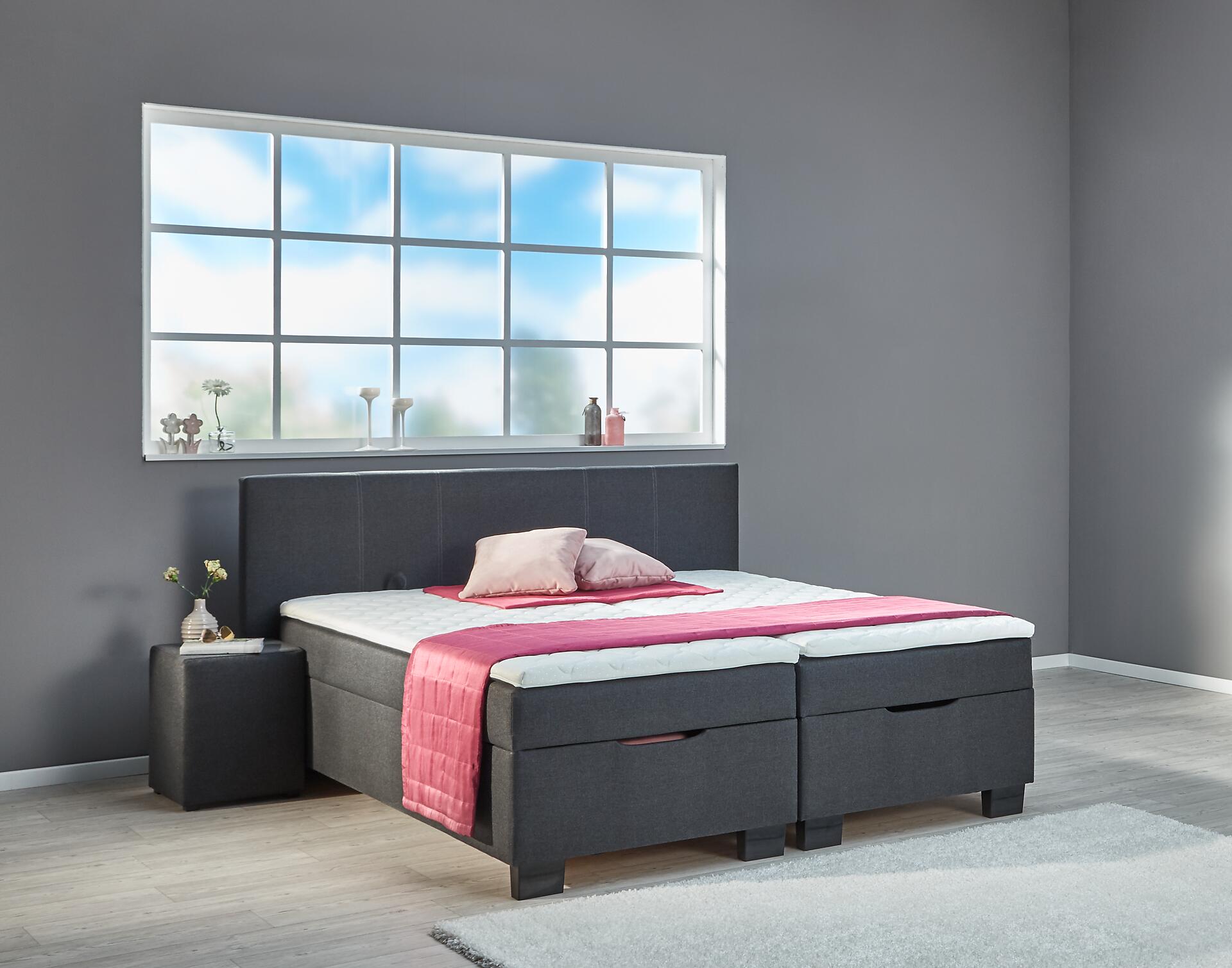 Boxbett Trevi anthrazit Liegefläche B/L: ca. 180x200 cm