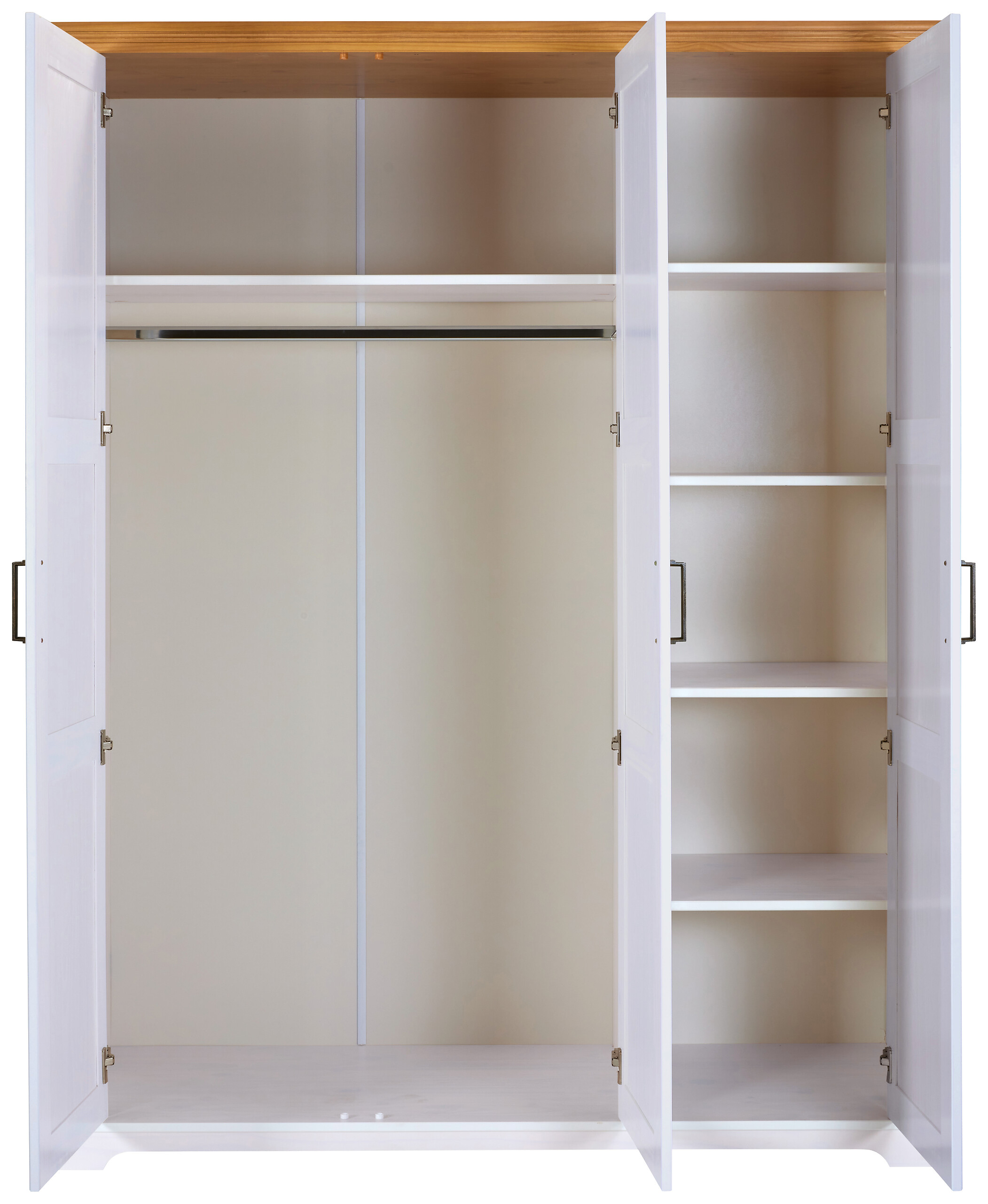 Kleiderschrank Maluno weiß B/H/L: ca. 64x208x166,4 cm