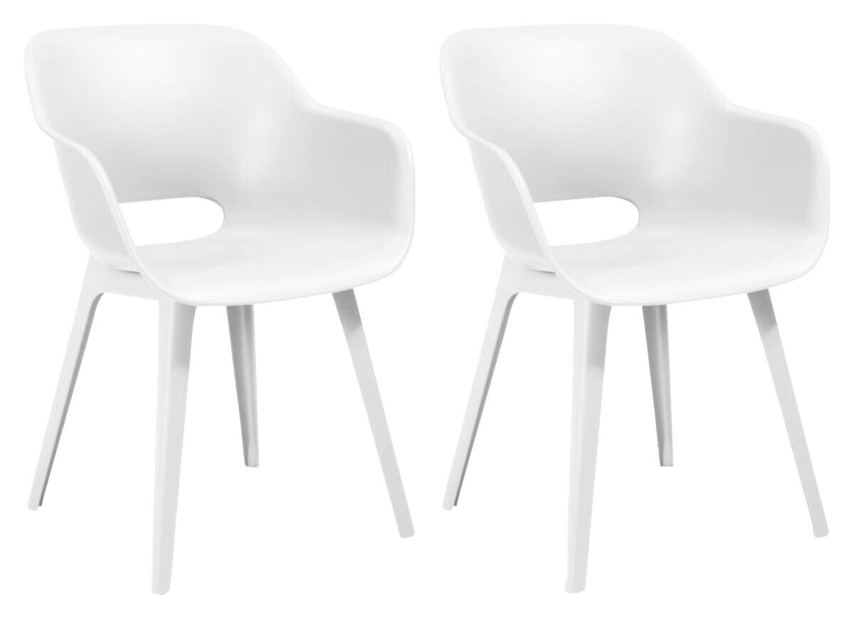 Jardin Gartenstuhl Akola weiß Polypropylen B/H/L: ca. 60x62x60 cm